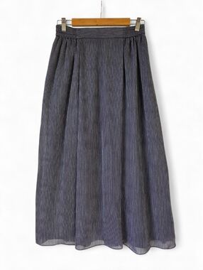 Vintage Doncaster Navy and White Pinstripe A-Line Skirt Size 6